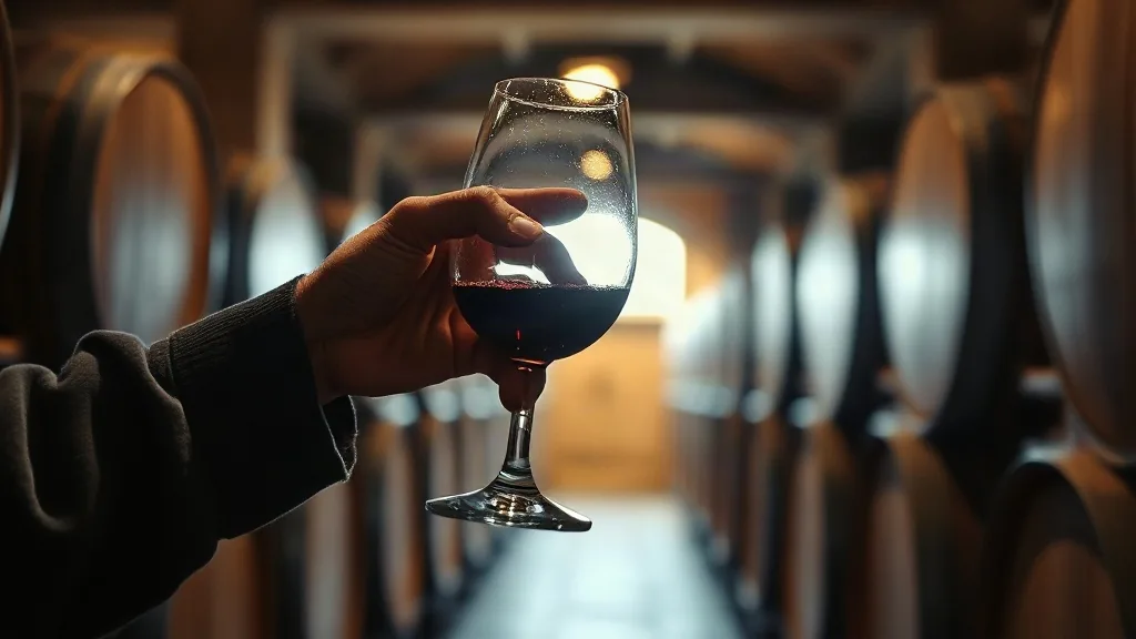 Le botti allineate nella cantina di un produttore