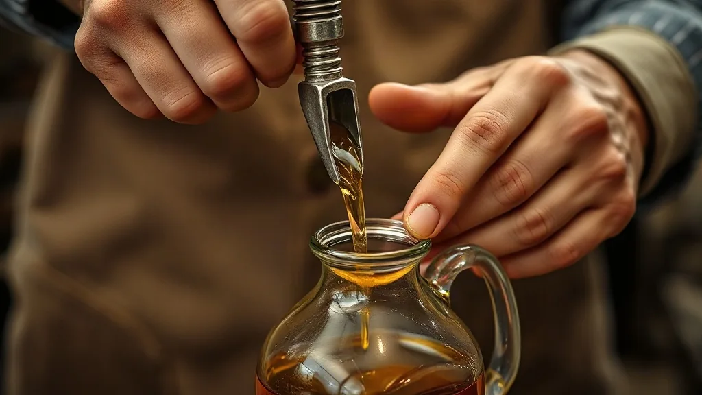 Le macchine di un frantoio durante la molitura
